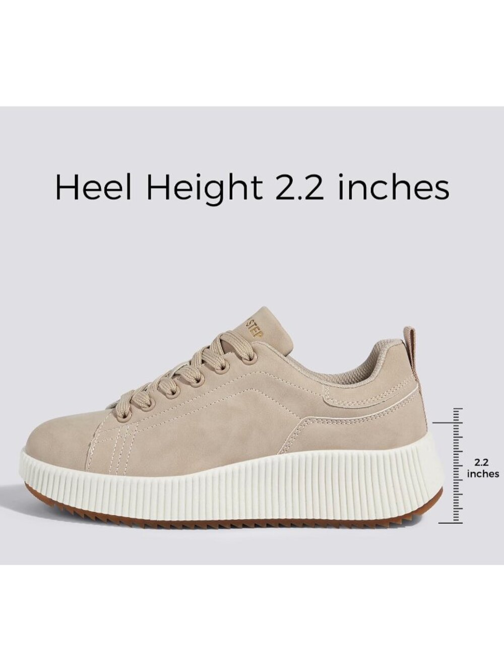 Women's Apricot Fashion Braided Crochet Lace Up Casual Retro Walking Sneakers - Picture 4 of 7